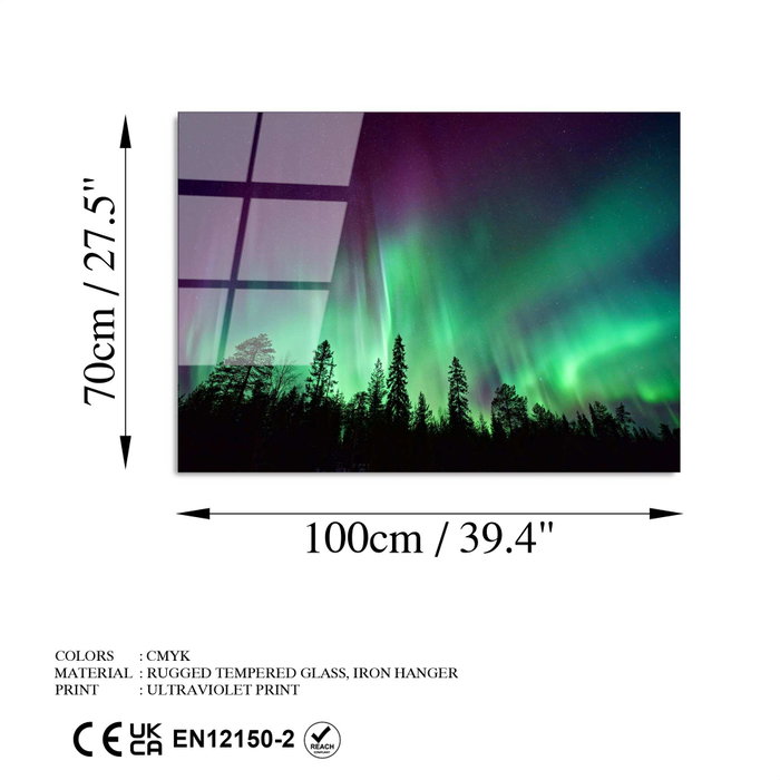 Wallity UV-108 Pintura Decorativa de Vidrio Templado 70 x 100 cm